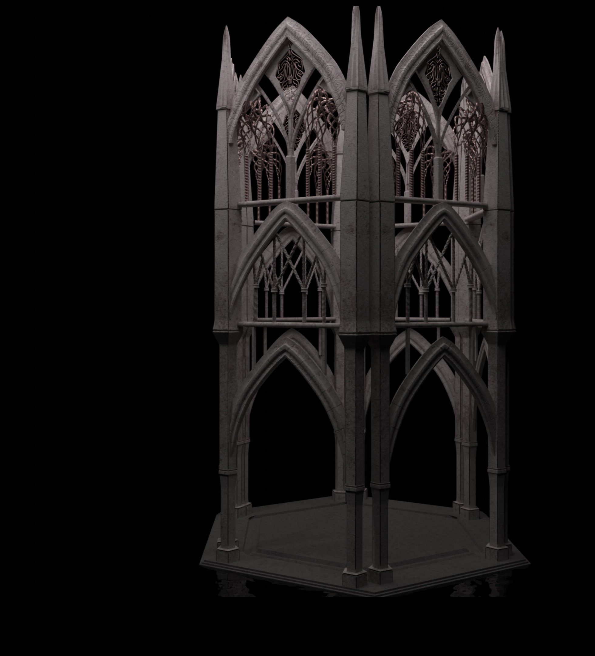 Gothic Grandeur Alive: יצירת יופי אדריכלי בפיקסלים